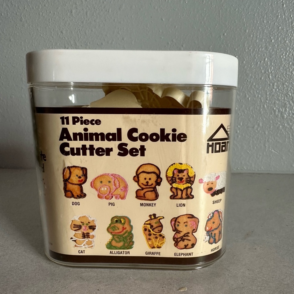 Cookie Imprint Emboss Cutter Set-1980's Farm Zoo Wild Animals 10 Piece set.